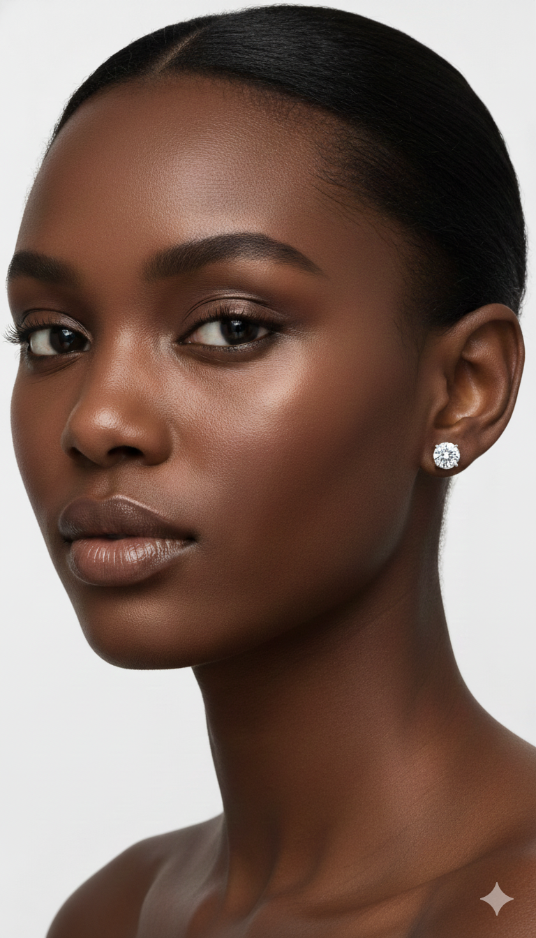 Round stud earrings