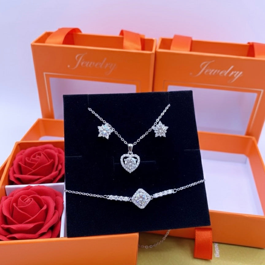 Sweetheart gala set, Silver