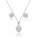 Midnight clover set, Silver