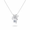 Coquette Bow Necklace, Silver