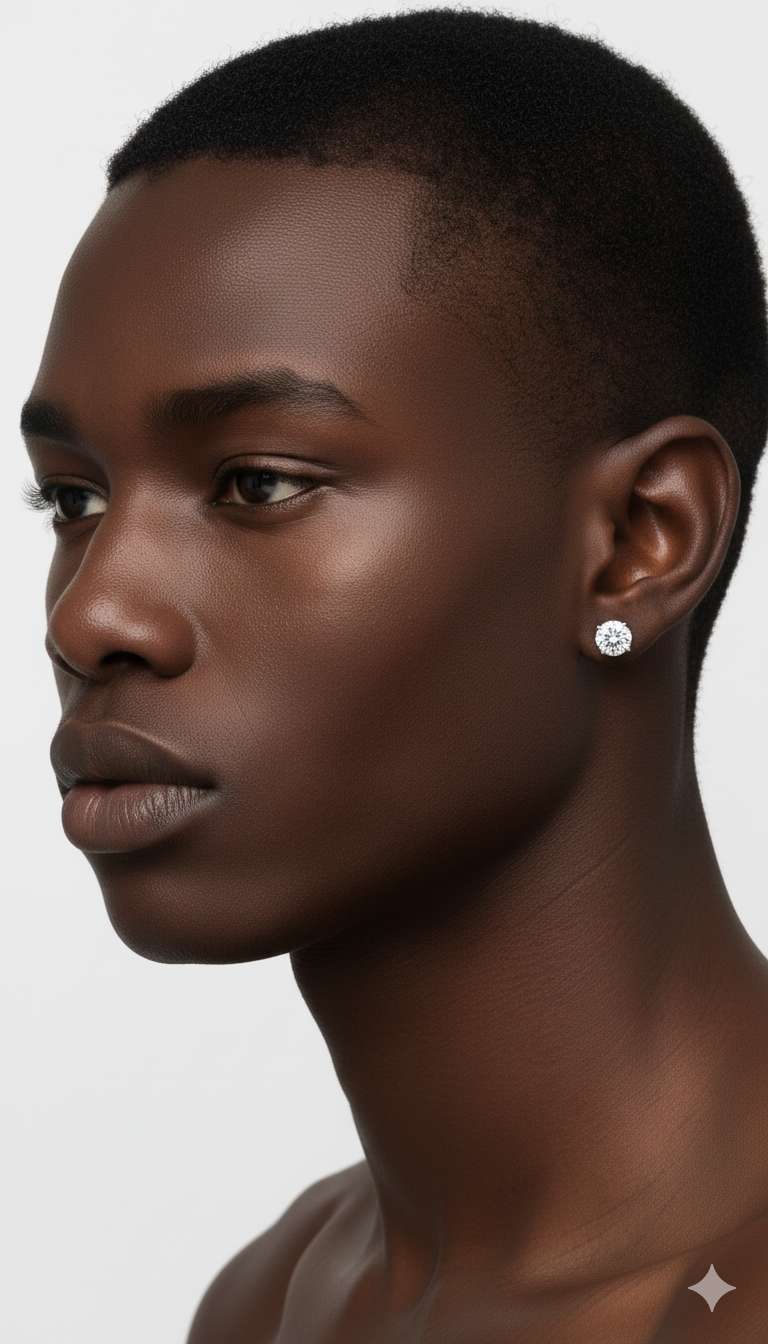 Round stud earrings