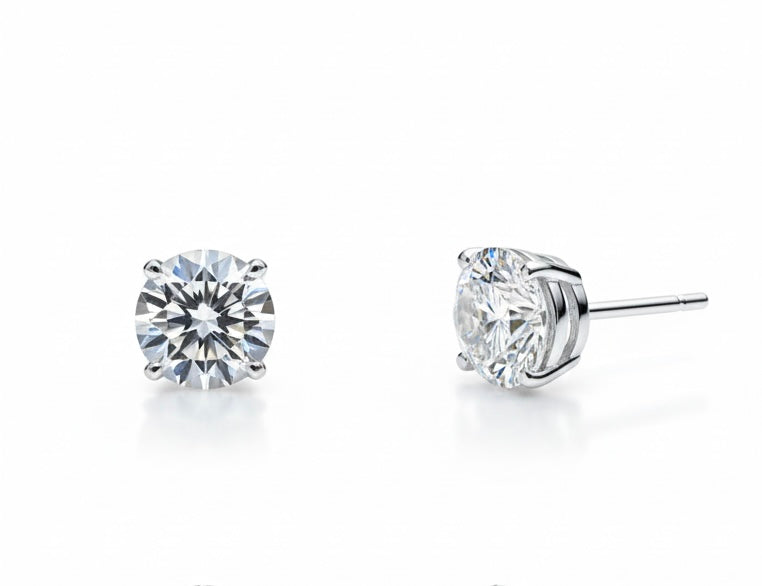 Round stud earrings