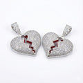 The Cold Heart Pendant With 4mm Tennis Chain