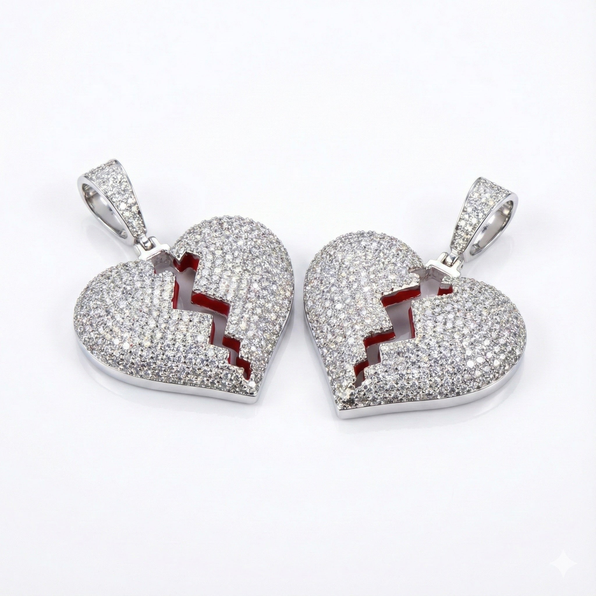 The Cold Heart Pendant With 4mm Tennis Chain