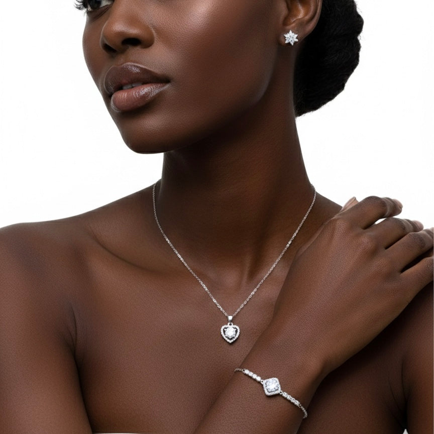Sweetheart gala set, Silver