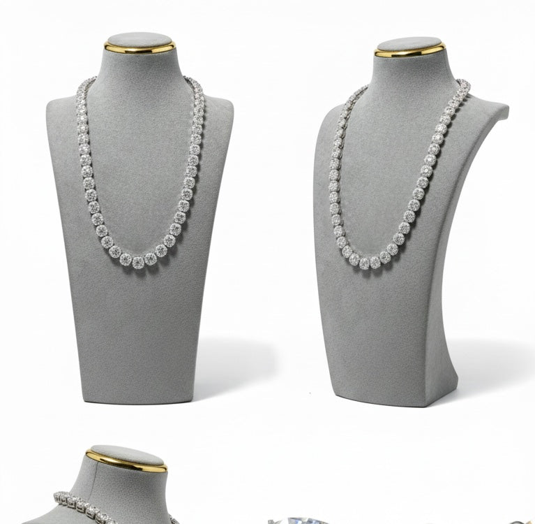 Tennis Cluster Necklace