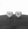 Heart earring, Silver