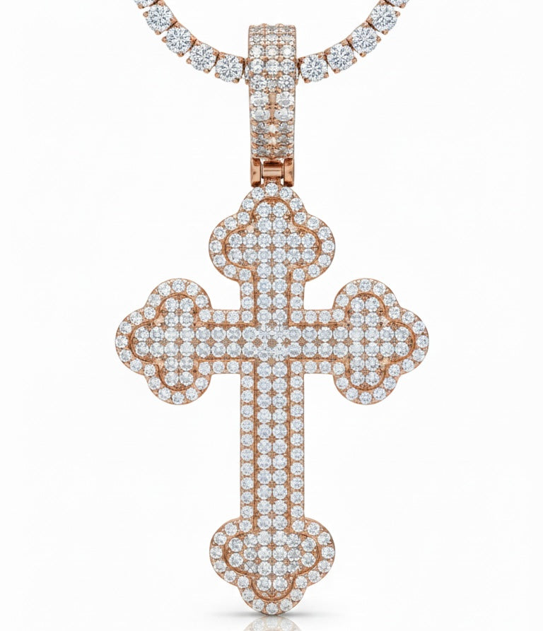 Lagacy Cross Pendant with 2mm tennis chain.