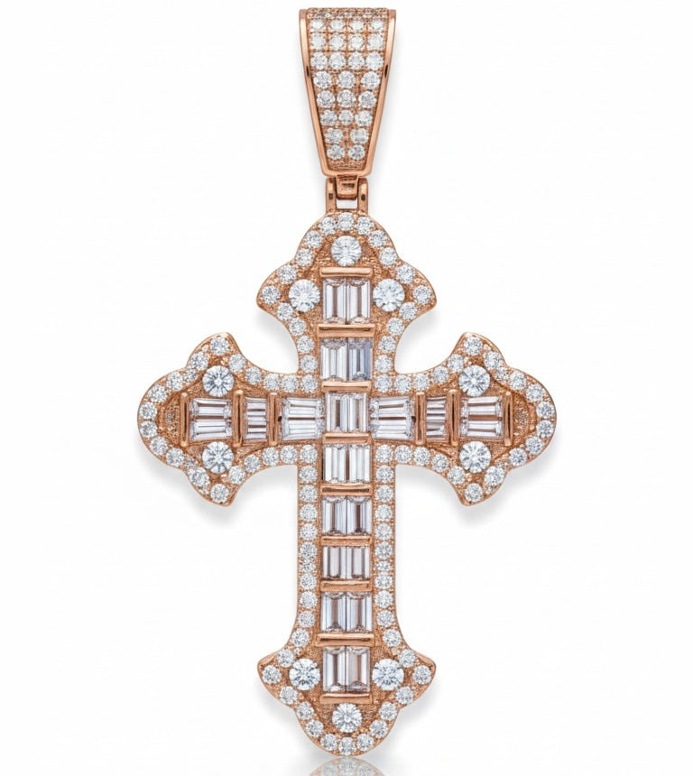 Legacy Cross Pendant with 4mm tennis chain.