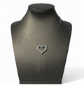 Heart necklace, silver