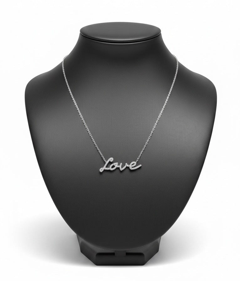 Signature Love necklace, Silver