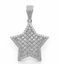 The Star Orbit Pendant with a 2mm tennis neck chain
