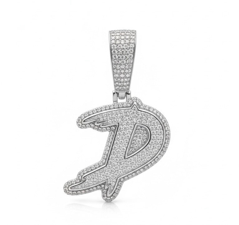 The Lagacy D Pendant with 4mm tennis chain