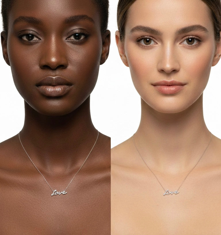 Signature Love necklace, Silver