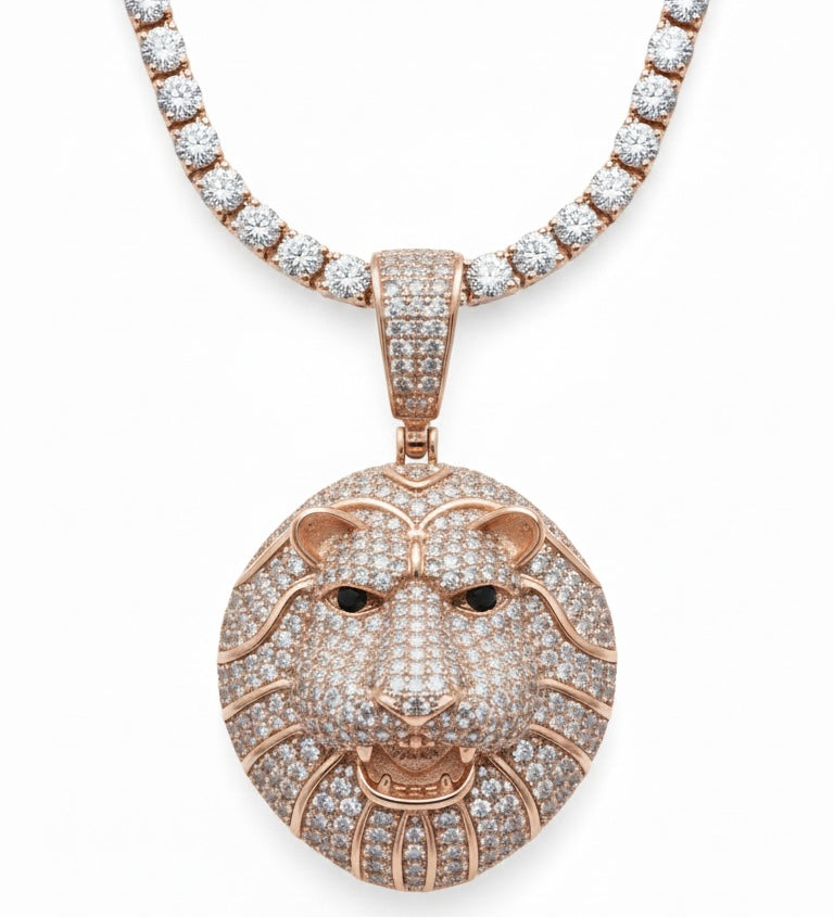 The Vertex Orbit Custom Medallion with 4mm tennis chain