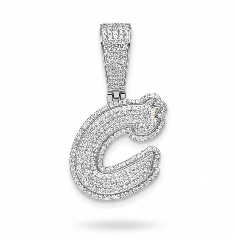 The Lagacy C Pendant with 4mm tennis chain