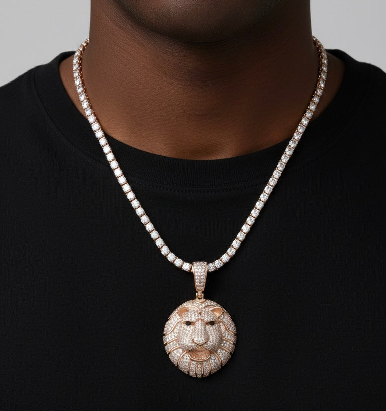 The Vertex Orbit Custom Medallion with 4mm tennis chain