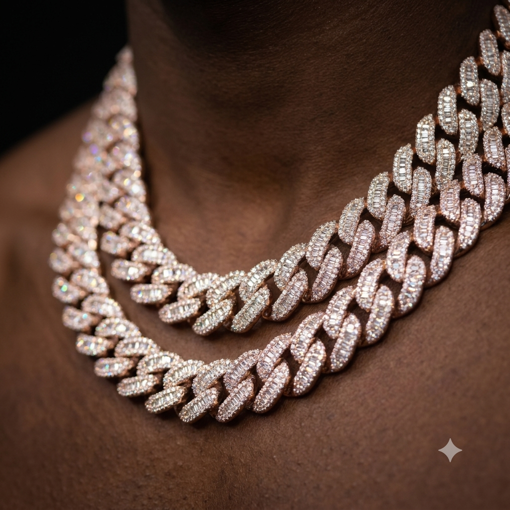 The Ironclad Baguette Link (Custom made) (LAB DIAMOND 💎)